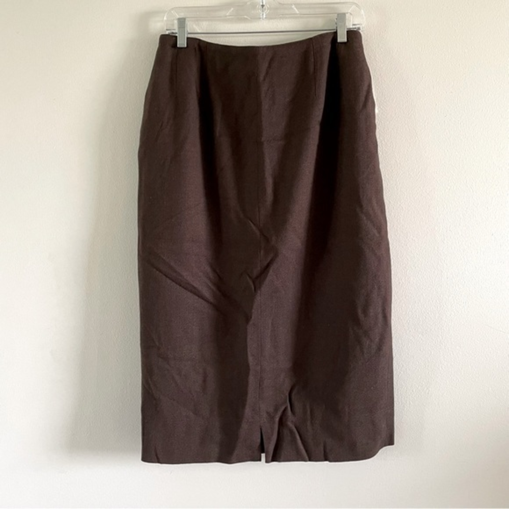 Harve Benard Wool‎ Pencil Skirt Size 12 Vintage 80’s Brown New With Tags